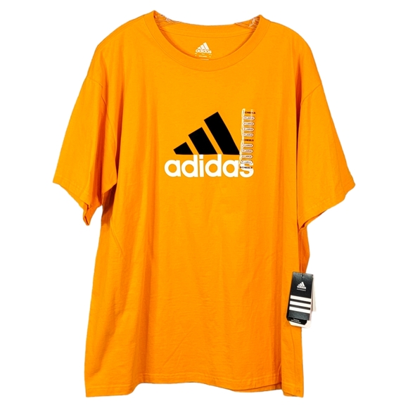 Adidas Logo Tee Black Gold Iowa Hawkeyes Steelers Vibes T-Shirt NWT Men's XL - Picture 1 of 9